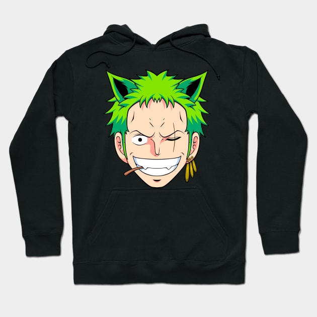 Zoro Cat Hoodie by Saka